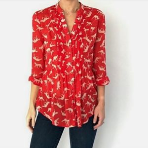 Anthropologie Maeve Cheetah Blouse.